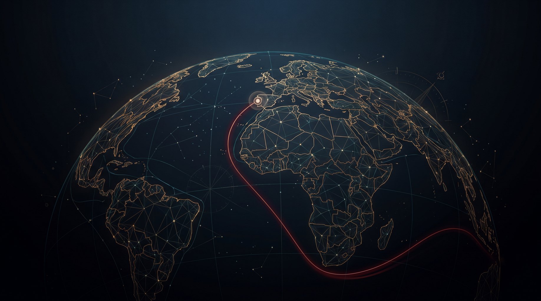 The route around the world